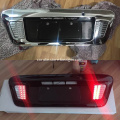 Newest toyota hiace 2005-2015 red yellow white LED chrome black white rear license plate frame